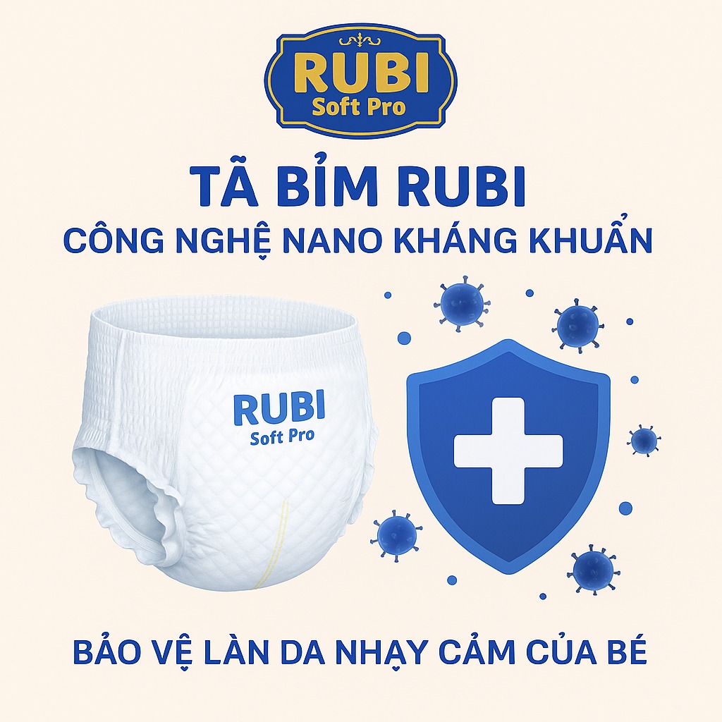 Tã quần Rubi Premium - SIÊU THẤM HÚT - MỀM MẠI SIZE L 50 miếng cho bé từ (9-14kg) - Ảnh 7