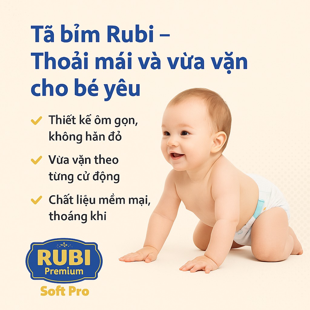 Tã quần Rubi Premium - SIÊU THẤM HÚT - MỀM MẠI SIZE L 50 miếng cho bé từ (9-14kg) - Ảnh 8