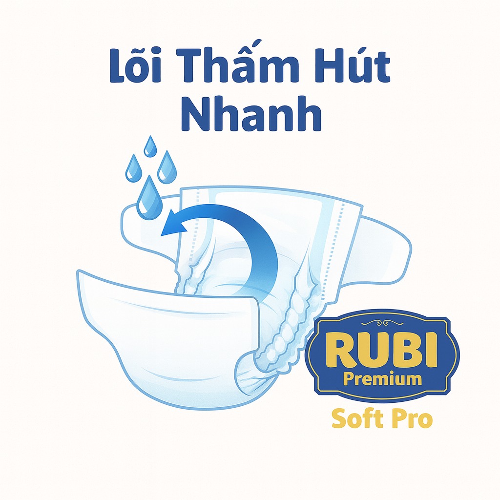 Tã quần Rubi Premium - SIÊU THẤM HÚT - MỀM MẠI SIZE L 50 miếng cho bé từ (9-14kg) - Ảnh 9